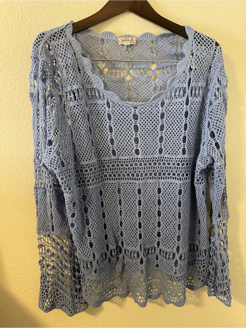 Open knit Periwinkle Crochet top